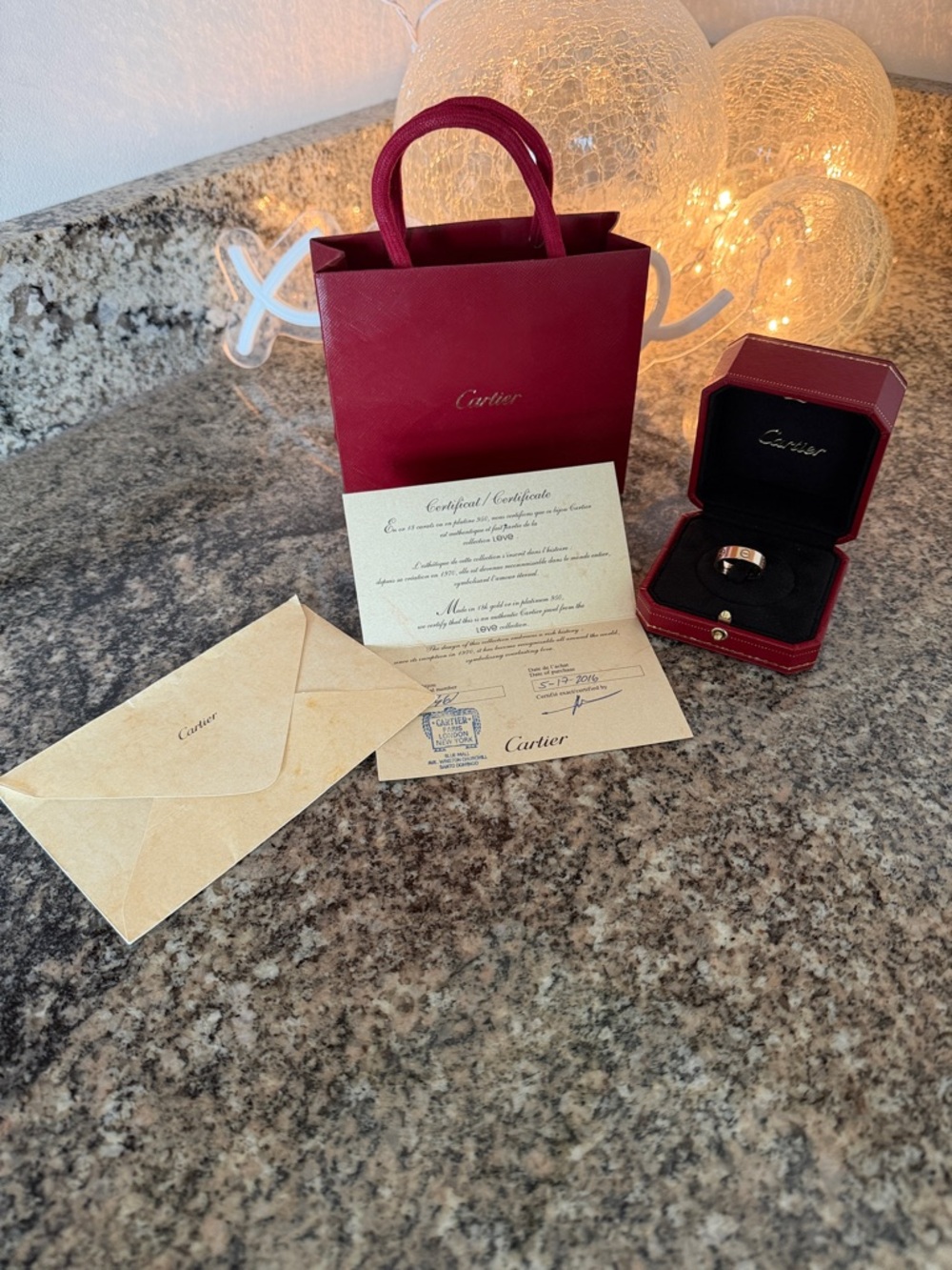 Cartier Rose Gold Love Ring, Classic Model